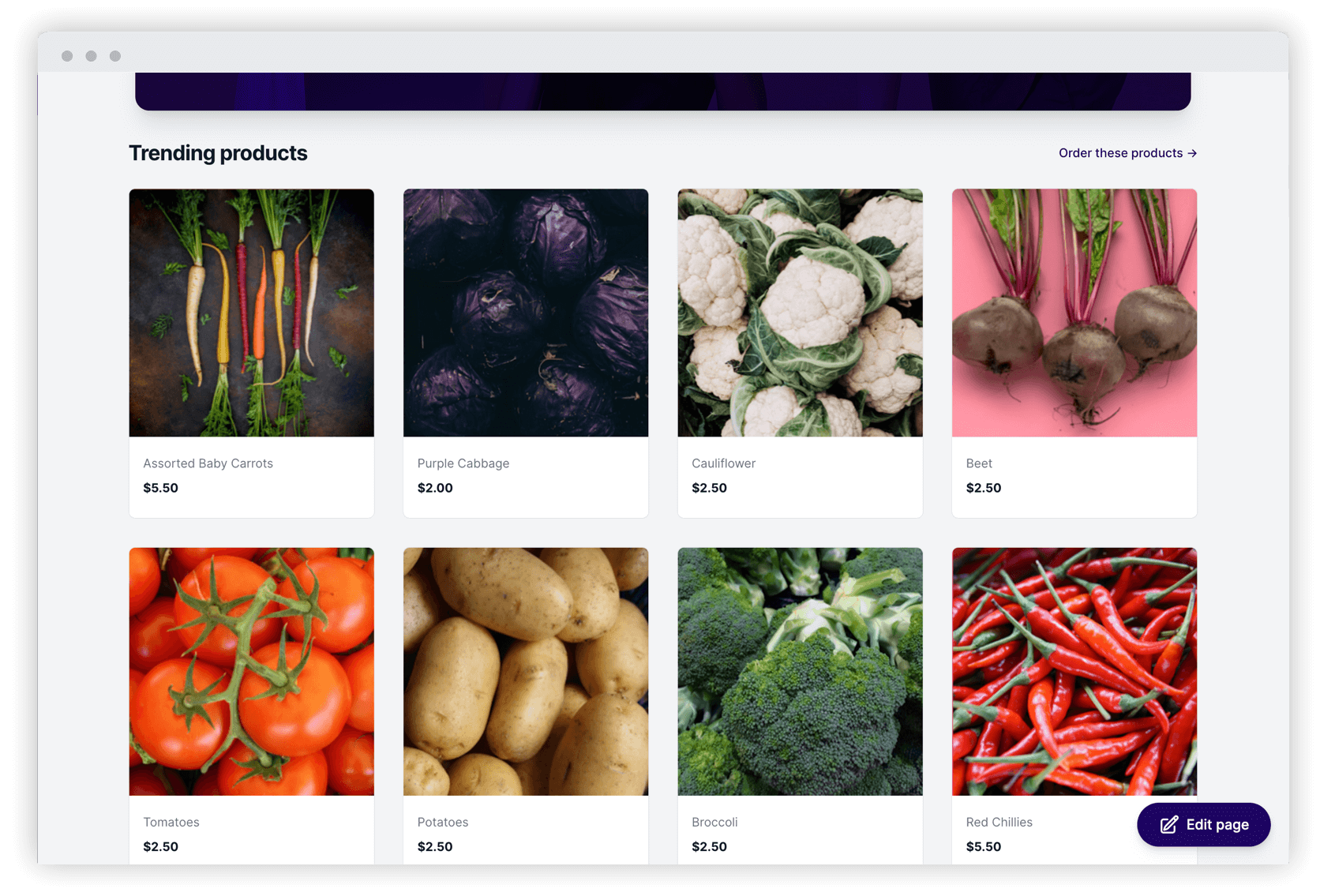 Automatically show top trending products from your catalogue